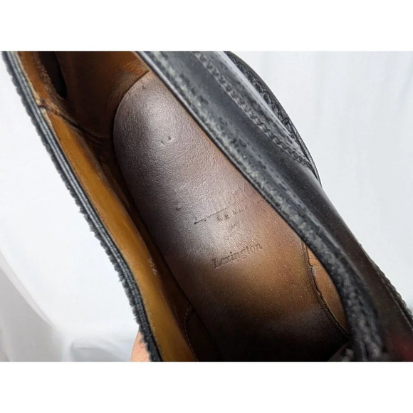 Allen Edmonds LEXINGTON 5101 Black Cap Toe Oxfords Derby Dress Shoes sz. 9 1/2 D main image 5